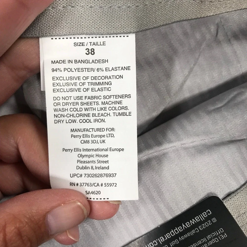 Callaway Golf Shorts Mens 38 Gray Stretch Performance Preppy NEW